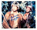 “BEST WISHES FESS PARKER/BEST WISHES BUDDY EBSEN” DAVY CROCKETT CHARACTER DOUBLE SIGNED PHOTO.