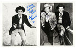 “MAVERICK” TV SERIES LOT OF THREE SIGNED ITEMS WITH FOUR SIGNATURES.