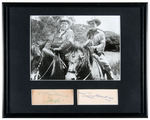 WILD BILL HICKOK AND JINGLES “ANDY DEVINE/GUY MADISON” FRAMED DISPLAY.