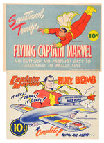 "CAPTAIN MARVEL/CAPTAIN MARVEL JR./MARY MARVEL" PAPER TOYS LOT.