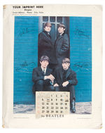 "THE BEATLES" 1964 SALESMAN'S SAMPLE CALENDAR.