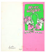 DISNEY STUDIO EMPLOYEE GET WELL CARD WITH ORIGINAL ART BY FLOYD GOTTFREDSON/DICK HUEMER & OTHERS.