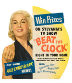 "BEAT THE CLOCK" CONTEST STANDEE.