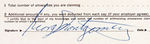 LONE RANGER - GEORGE MONTGOMERY SIGNED PHOTO & TAX FORM.