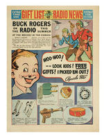 “POPSICLE GIFT LIST RADIO NEWS” CATALOGUE FEATURING BUCK ROGERS.