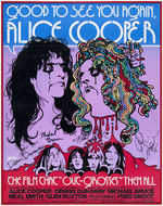 "GOOD TO SEE YOU AGAIN, ALICE COOPER" BAND-SIGNED FRAMED POSTER.