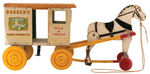 "BORDEN'S FARM PRODUCTS" MILK WAGON PULL TOY.