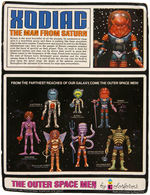 "THE OUTER SPACE MEN BY COLORFORMS XODIAC - THE MAN FROM SATURN" CARDED ACTION FIGURE.