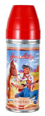 "GENE AUTRY" LUNCH BOX W/THERMOS AND RARE BOX.