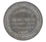 UNUSUAL UNIFACE WHITE METAL MEDAL FOR "McKINLEYS RECEIPTION 1897."