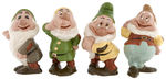 SNOW WHITE AND THE SEVEN DWARFS AMERICAN POTTERY FIGURINE SET.