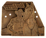 "GENE AUTRY" WALLET PAIR & WALLET EMBOSSING PLATE.