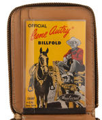 "GENE AUTRY" WALLET PAIR & WALLET EMBOSSING PLATE.