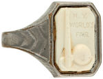 "N.Y. WORLD'S FAIR" PAIR OF SCARCE RINGS.