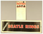 BEATLES RINGS DISPLAY/ADVERTISING PAIR.