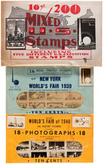 NEW YORK WORLD'S FAIR 1939-1940 STAMPS & STAMP COLLECTING LOT.