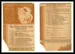 “TARZAN SAFETY CLUB” CARD.