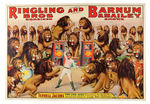 "RINGLING, BARNUM & BAILEY TERRELL JACOBS - THE LION KING" CIRCUS POSTER.