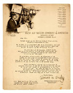 "AMOS N ANDY/OLDSMOBILE" PROMOTION LETTER.