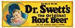 “DR. SWETT’S ROOT BEER” EMBOSSED TIN SIGN.