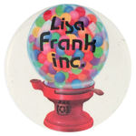 “LISA FRANK INC.” SELF-PROMOTION ADVERTISING BUTTON.