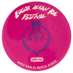 “PETER MAX” RARE BUTTON ISSUED FOR NYC “EDGAR ALLAN POE FESTIVAL.”