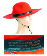 "OFFICIAL DUDLEY DO-RIGHT MOUNTIE HAT BY STETSON."