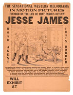 "JESSE JAMES" MOVIE BROADSIDE.