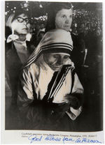 "GOD BLESS YOU MOTHER TERESA" SIGNED PHOTO PRINT.