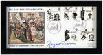 "THE SUFFRAGE MOVEMENT/WOMEN OF ACHIEVEMENT/FIRST DAY COVER" SIGNED BY MARGARET THATCHER.