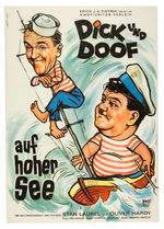 LAUREL AND HARDY GERMAN POSTER TRIO.