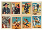 "HOPALONG CASSIDY WILD WEST TRADING CARD" SET WITH TWO ORIGINAL ADS.