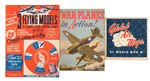 WWII "GLOBAL AIR MAPS/THREE FLYING MODELS/WARPLANES IN ACTION."