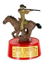 "DAVY CROCKETT" RUBBER NOVELTY FIGURE.