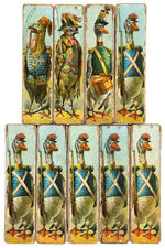 1890s CHILDS ALPHABET BLOCKS WITH CHOICE MULTI GRAPHICS.