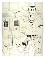 ROY ROGERS ENDORSED "COWBOY MAILBOX PATTERN" WITH ENVELOPE.