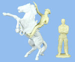 THE LONE RANGER/TONTO/COWBOYS/INDIAN GENERAL MILLS PREMIUM PLASTIC FIGURES WITH MAILER/PAPERS.