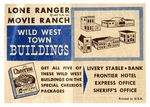 THE LONE RANGER/TONTO/COWBOYS/INDIAN GENERAL MILLS PREMIUM PLASTIC FIGURES WITH MAILER/PAPERS.