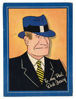 "DICK TRACY" EARLY AND RARE RETAILER INCENTIVE CANDY PREMIUM PICTURE CARD.