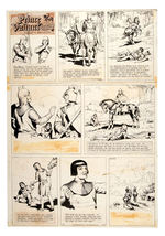 "PRINCE VALIANT IN THE DAYS OF KING ARTHUR" SUNDAY PAGE ORIGINAL ART BY HAL FOSTER.