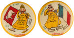 YELLOW KID BUTTONS #125 & 128.