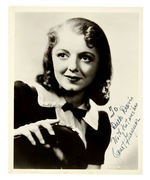 SILENT FILM ACTRESS JANET GAYNOR SIGNED PHOTO.