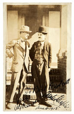 CHARLIE CHAPLIN SIGNED PHOTO POSTCARD.