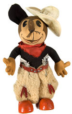 COWBOY MICKEY MOUSE DOLL BY KNICKERBOCKER (SIZE VARIETY).