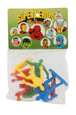 MARVEL COMICS "SUPER HEROES" GULLIVER BAGGED FIGURES.