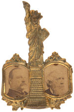 CLEVELAND AND THURMAN STATUE OF LIBERTY UNLISTED BRASS SHELL JUGATE PIN.