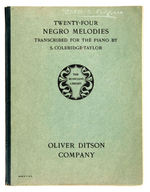 "TWENTY-FOUR NEGRO MELODIES TRANSCRIBED FOR THE PIANO BY S. COLERIDGE-TAYLOR".