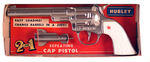 "HUBLEY TWO GUNS IN ONE CAP PISTOL" BOXED.