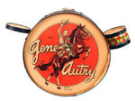 "GENE AUTRY" TOY DRUM SET.