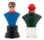 GOLDEN AGE CAPTAIN AMERICA STATUE WITH RED SKULL AND BUCKY MINI-BUSTS BY BOWEN.